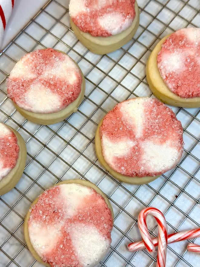 Peppermint Snowdrop Sugar Cookies