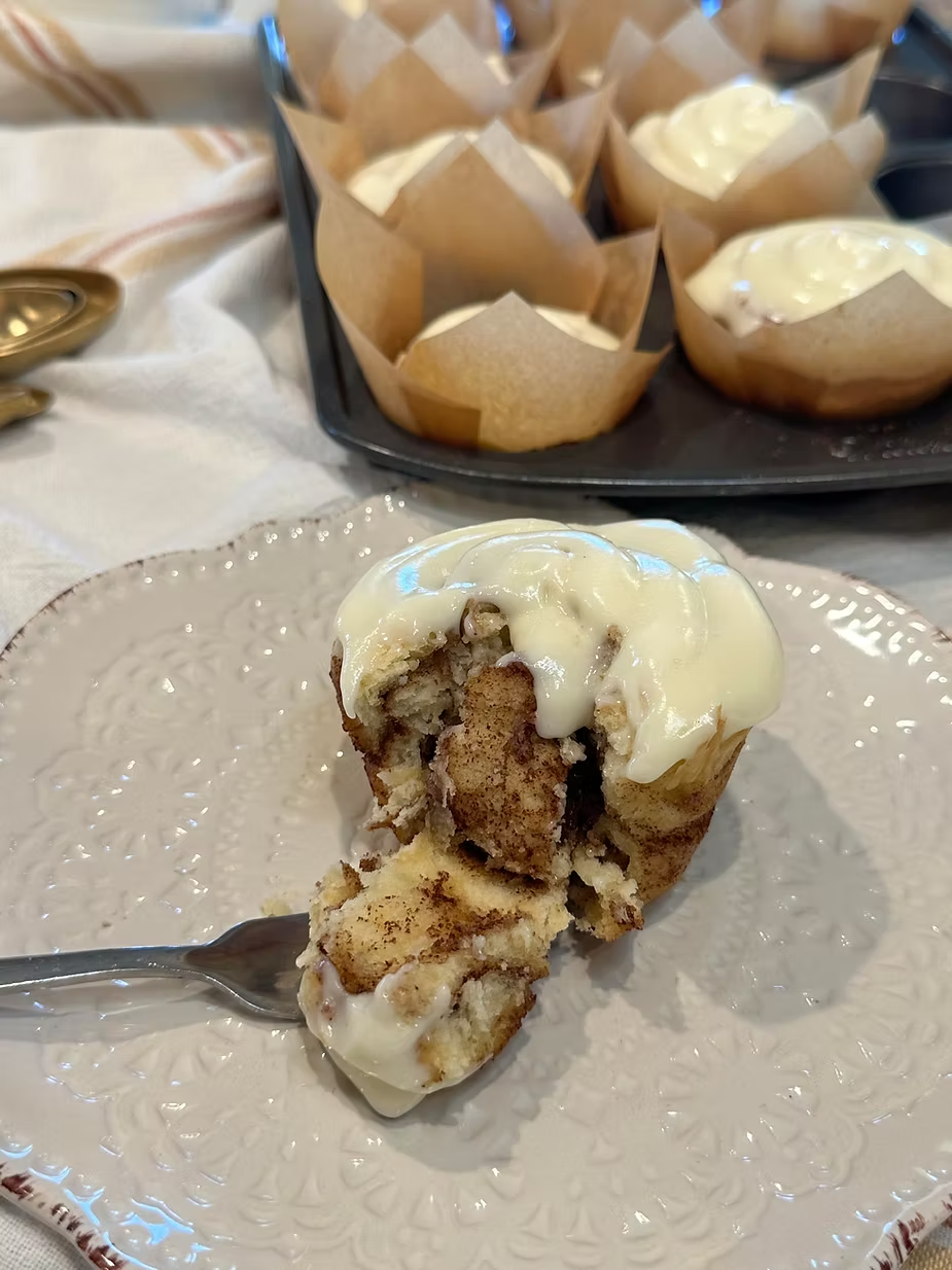 Sourdough Cinnamon Roll Muffins-image