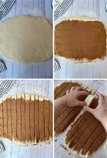 how to cut and shape cinnamon roll muffins