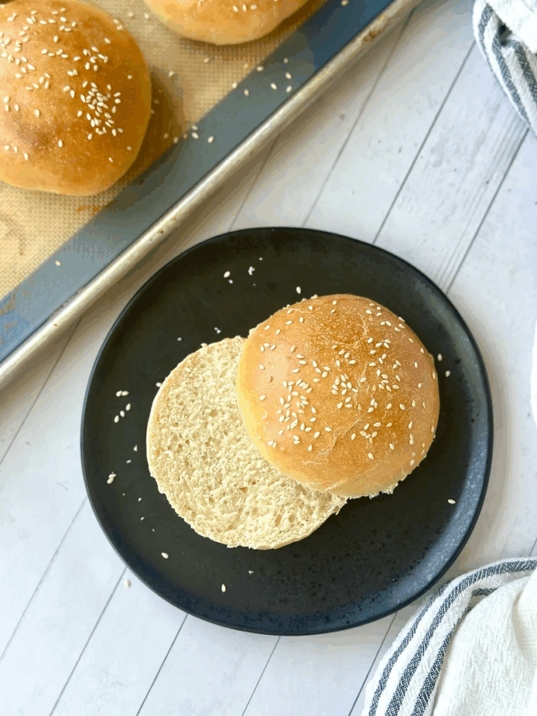 inside of brioche sourdough buns