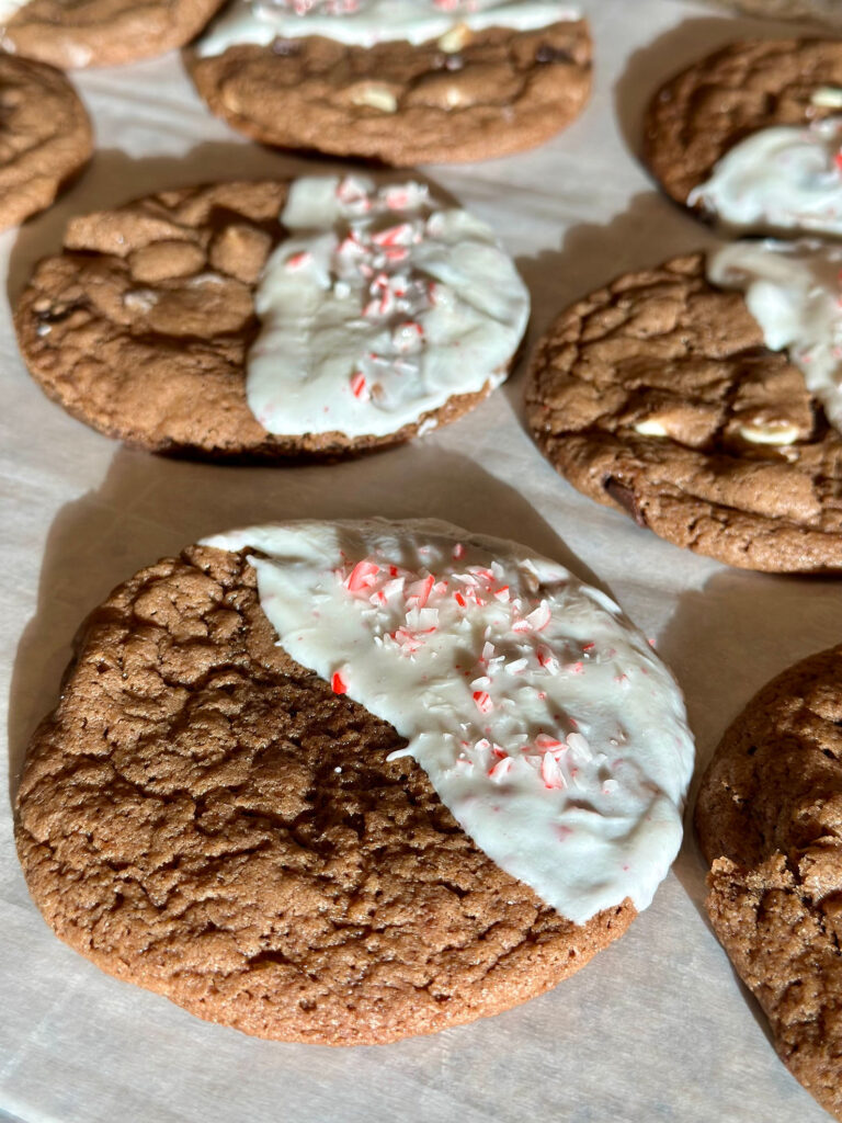 Sourdough Peppermint Hot Chocolate Cookies