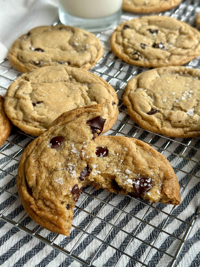 Bakery- Style Sourdough Brown Butter Chocolate Chip Cookies