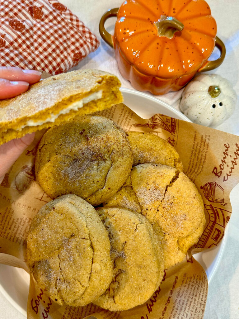 Sourdough Pumpkin Cream Cheese Snickerdoodles
