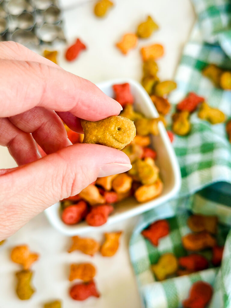 Sourdough Rainbow Goldfish Crackers