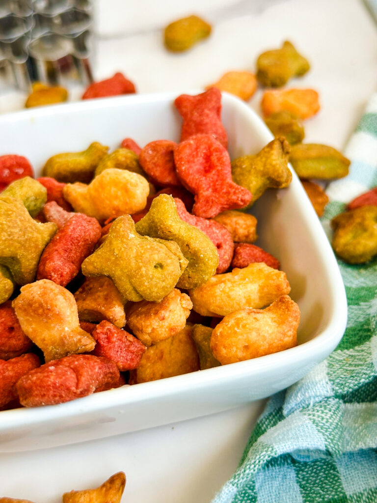 Sourdough Rainbow Goldfish Crackers