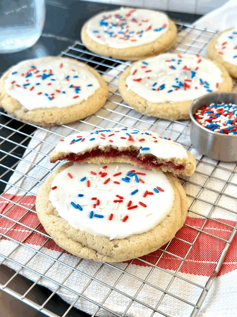 Sourdough Raspberry Pop-Tart Cookies