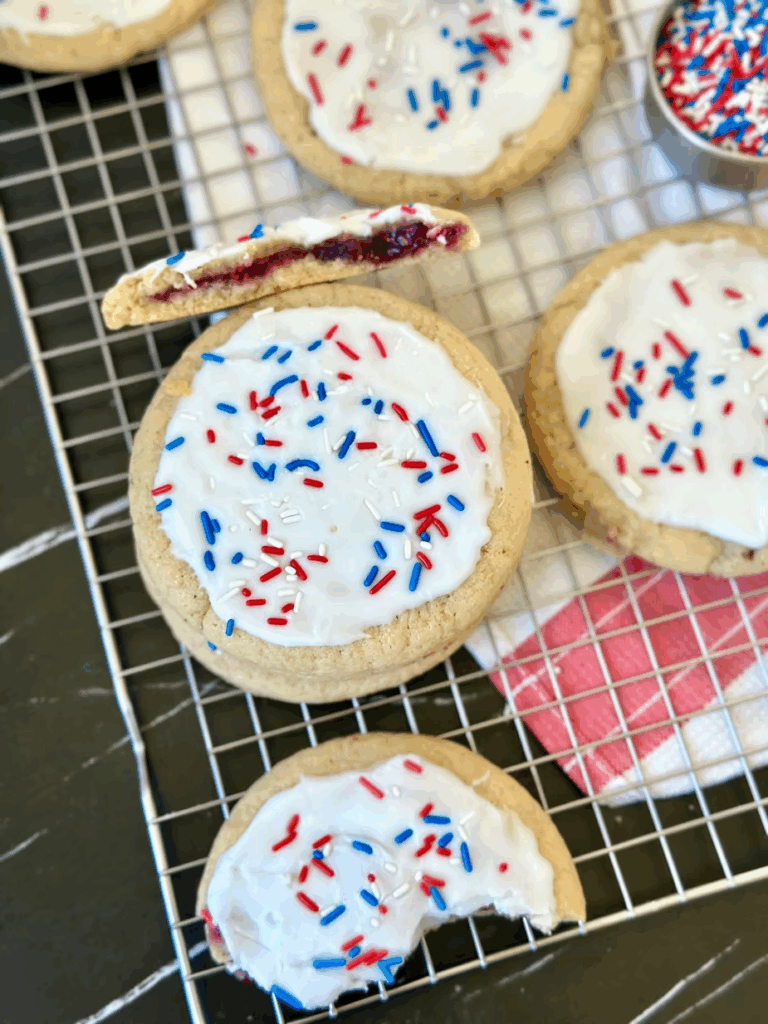 Sourdough Raspberry Pop-Tart Cookies