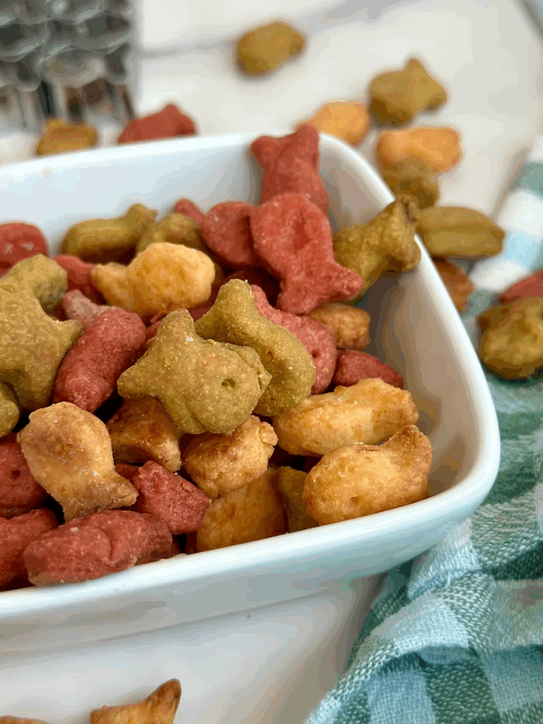 Sourdough Rainbow Goldfish Crackers