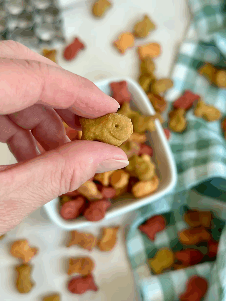 Rainbow Sourdough Goldfish Crackers