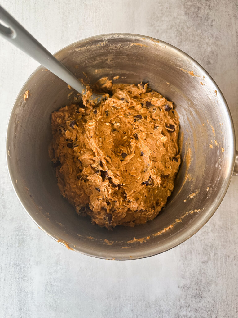Make sure cookie dough ingredients are well combined.