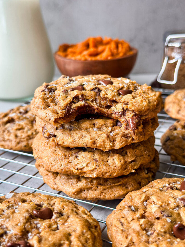 Sourdough Pumpkin Oatmeal Chocolate Chip Cookies
