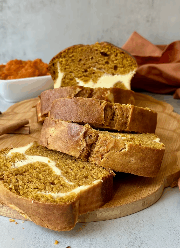 Sourdough Pumpkin Cream Cheese Bread
