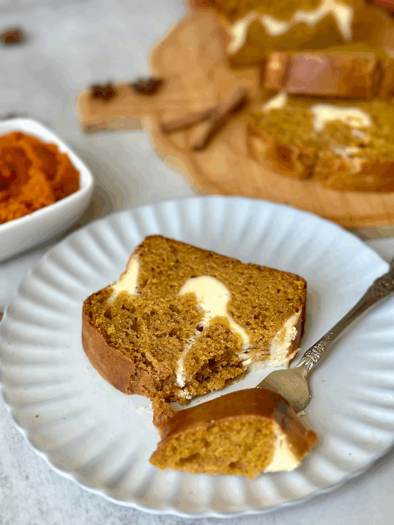 Sourdough Pumpkin Cream Cheese Bread