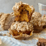 Sourdough Pumpkin Coffee Cake Muffins