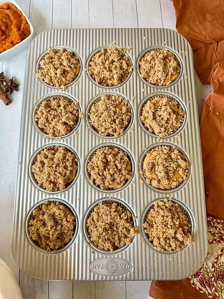 Muffins ready to be baked