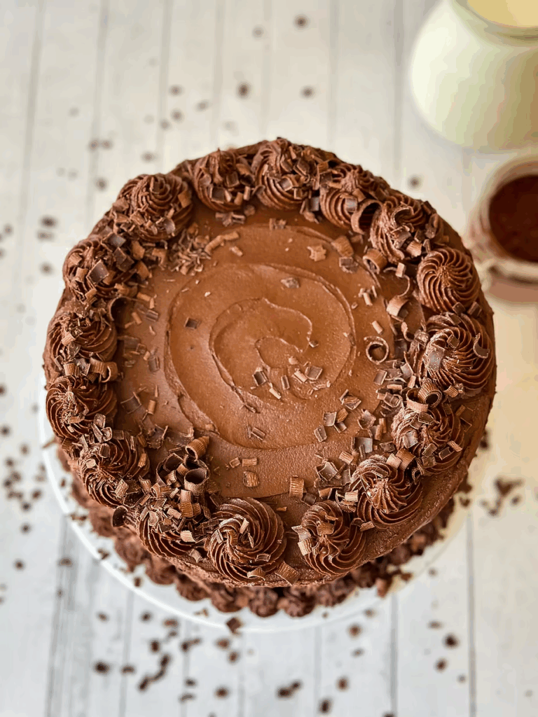 Long-Fermented Sourdough Chocolate Cake (moist and fluffy!)