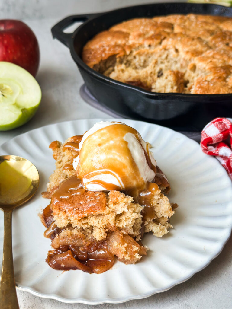 Sourdough Caramel Apple Cobbler