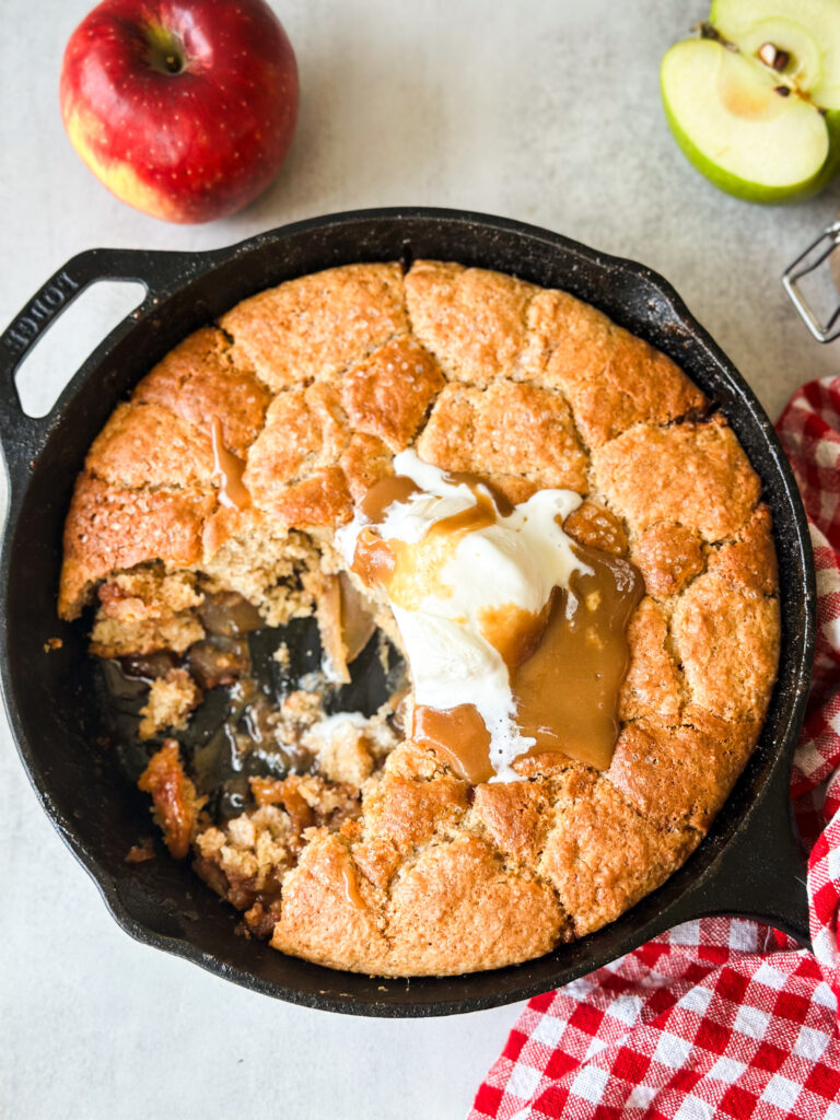 Sourdough Caramel Apple Cobbler
