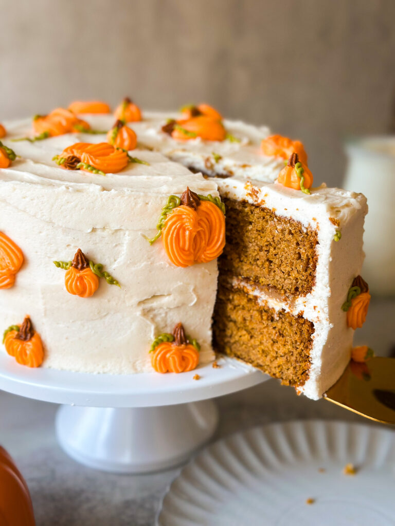 Sourdough Pumpkin Spice Cake (with cream cheese frosting!)