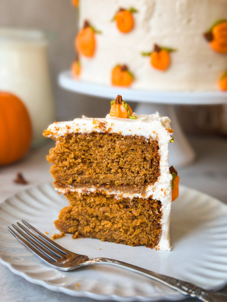Sourdough Pumpkin Spice Cake (with cream cheese frosting!)