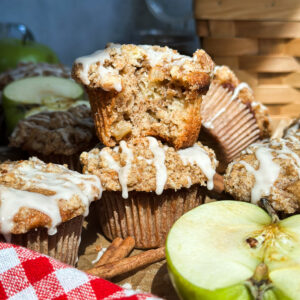 Sourdough Apple Fritter Muffins