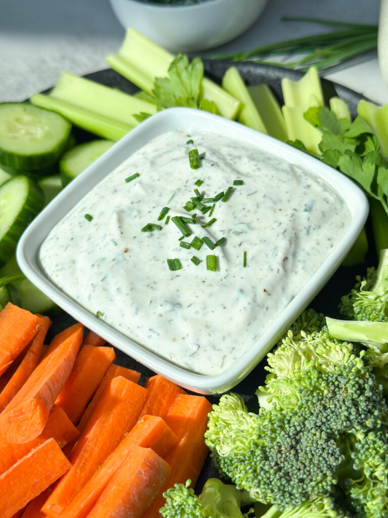 Healthy High Protein Ranch Dip (no mayo)