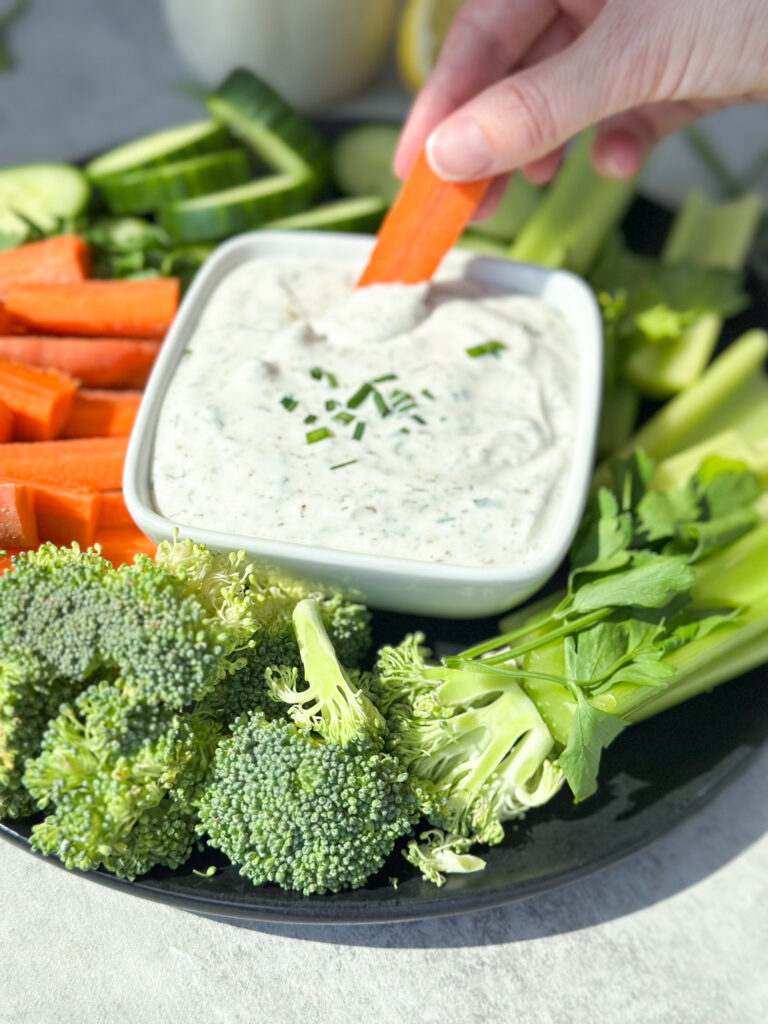 Healthy High Protein Ranch Dip (no mayo)