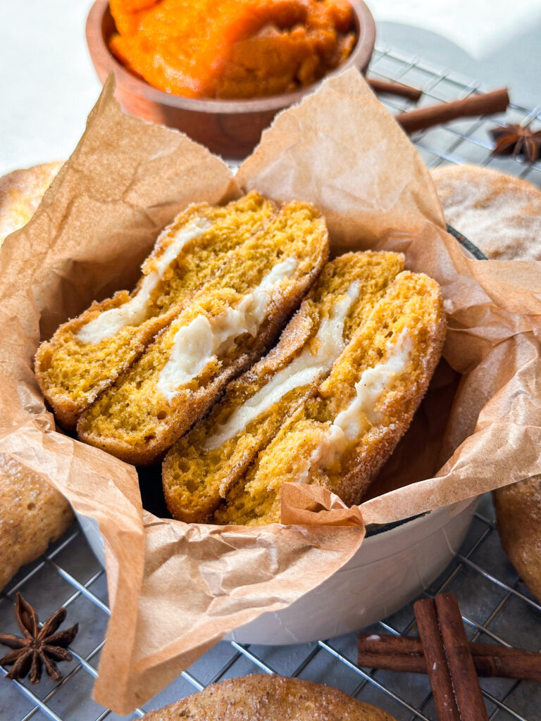 Sourdough Pumpkin Snickerdoodles (with cheesecake filling)