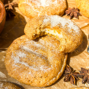 Sourdough Pumpkin Cheesecake Snickerdoodles