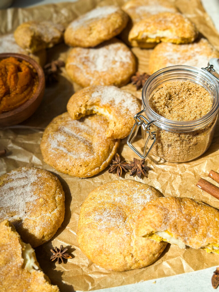 Sourdough Pumpkin Snickerdoodles (with cheesecake filling)