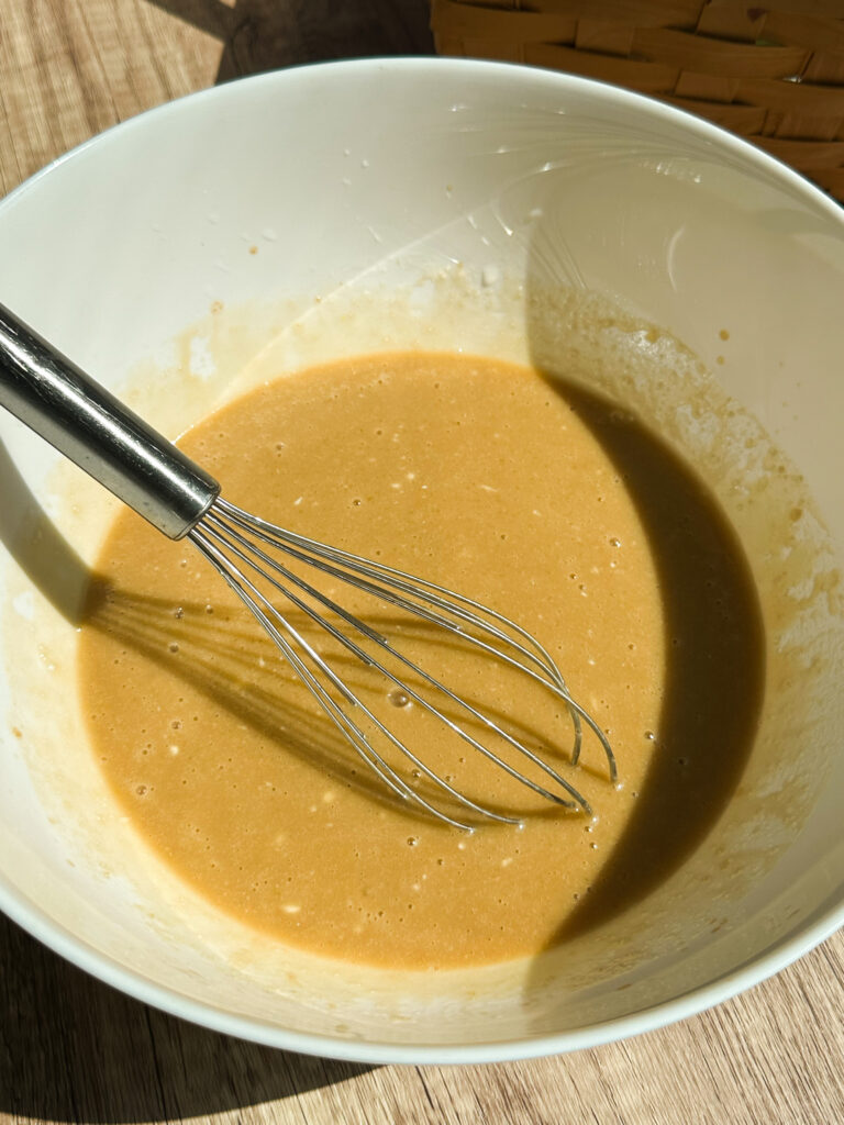 Whisk together wet ingredients