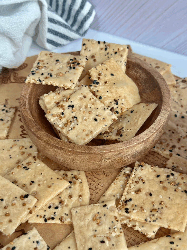 Sourdough Everything Crackers