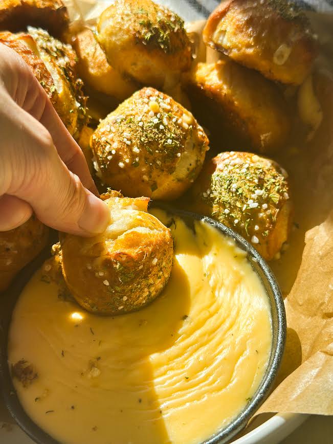 Sourdough Cheese-Stuffed Pretzel Bites