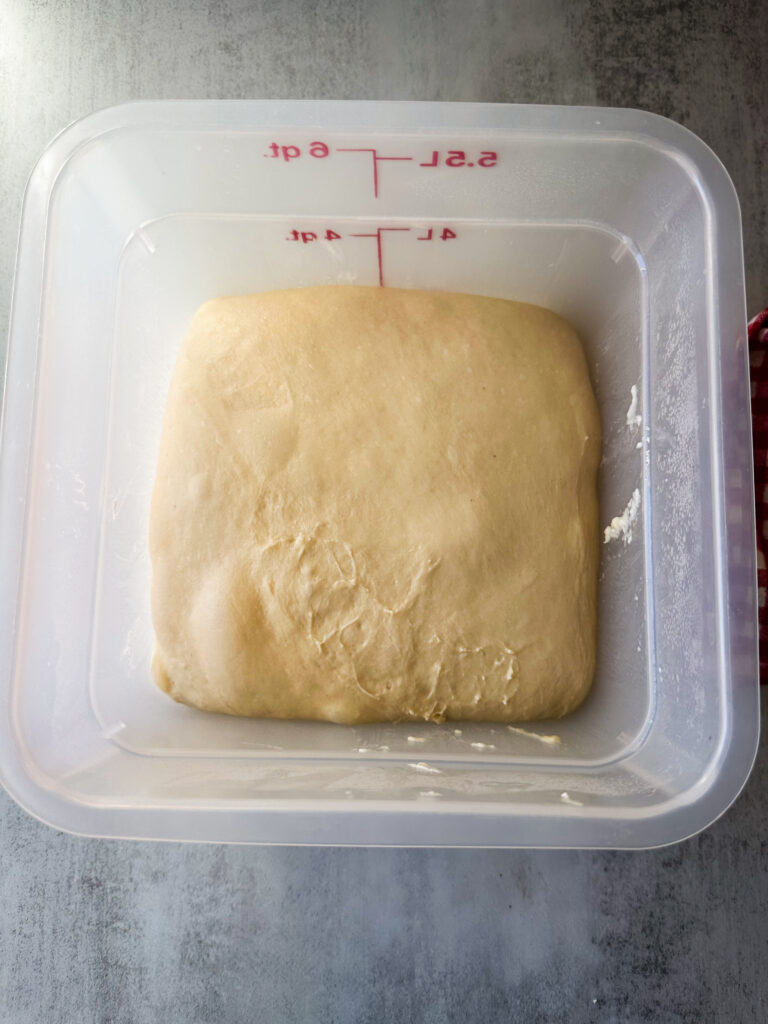 
Dough should nearly double in size before using or refrigerating