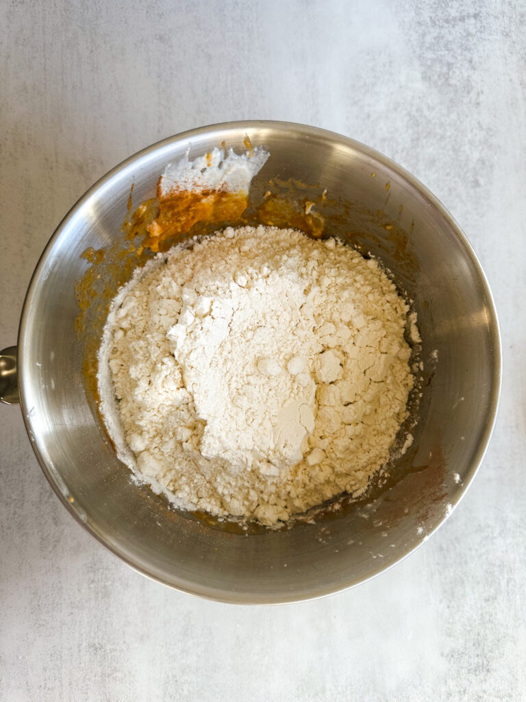Add flour and salt