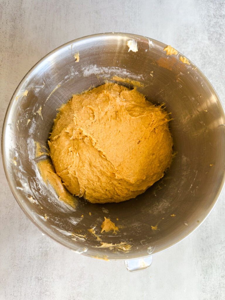 Knead and add butter until dough is smooth and tacky