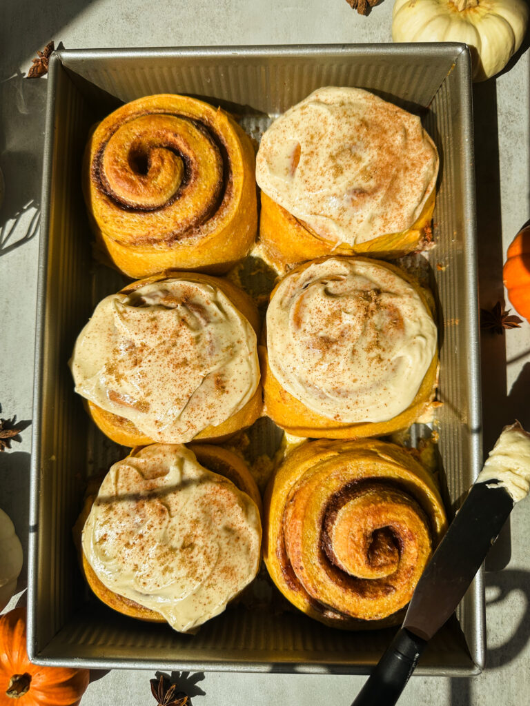 Jumbo Sourdough Pumpkin Cinnamon Rolls