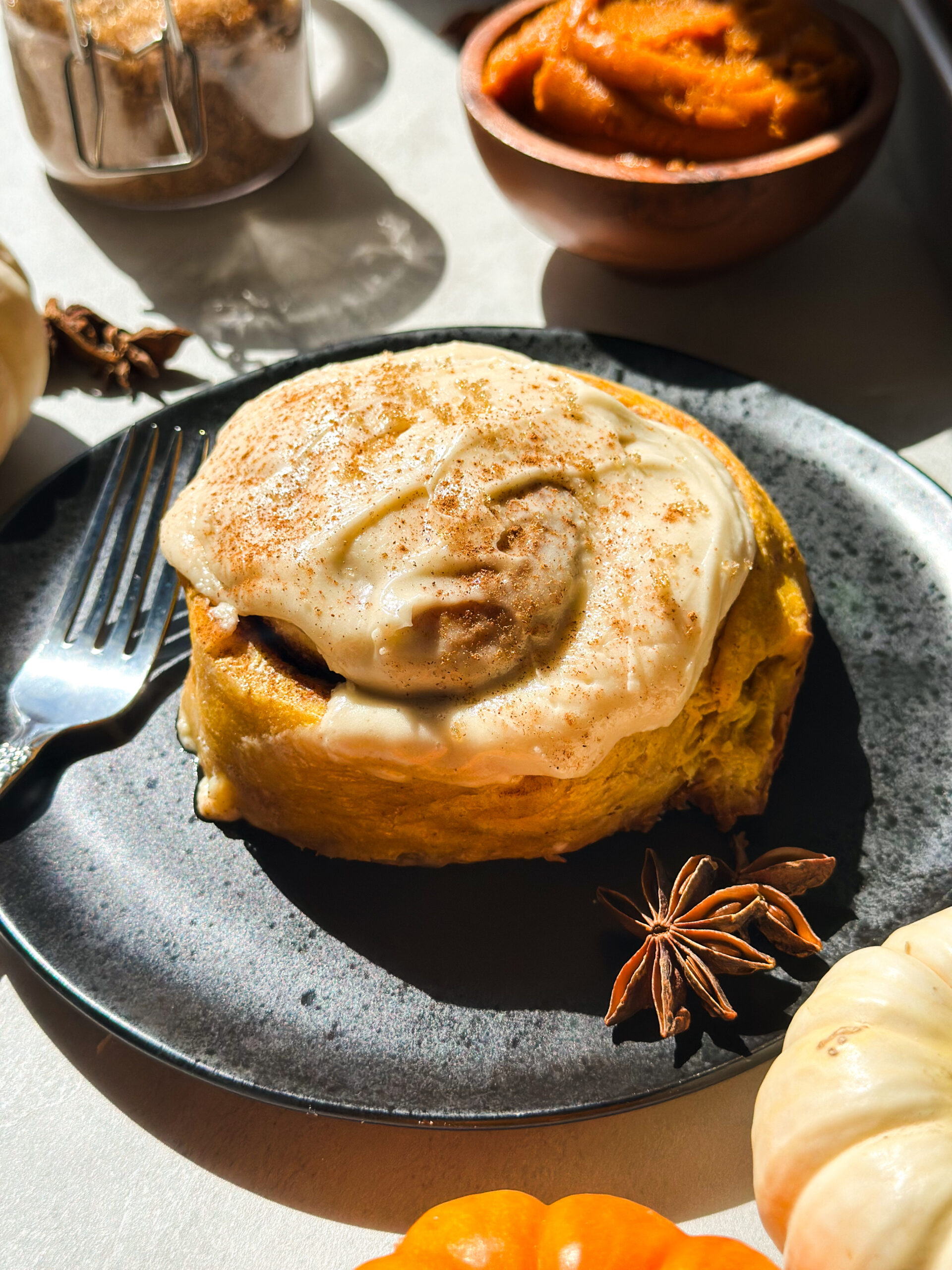 Jumbo Sourdough Pumpkin Cinnamon Rolls - Friend in Knead