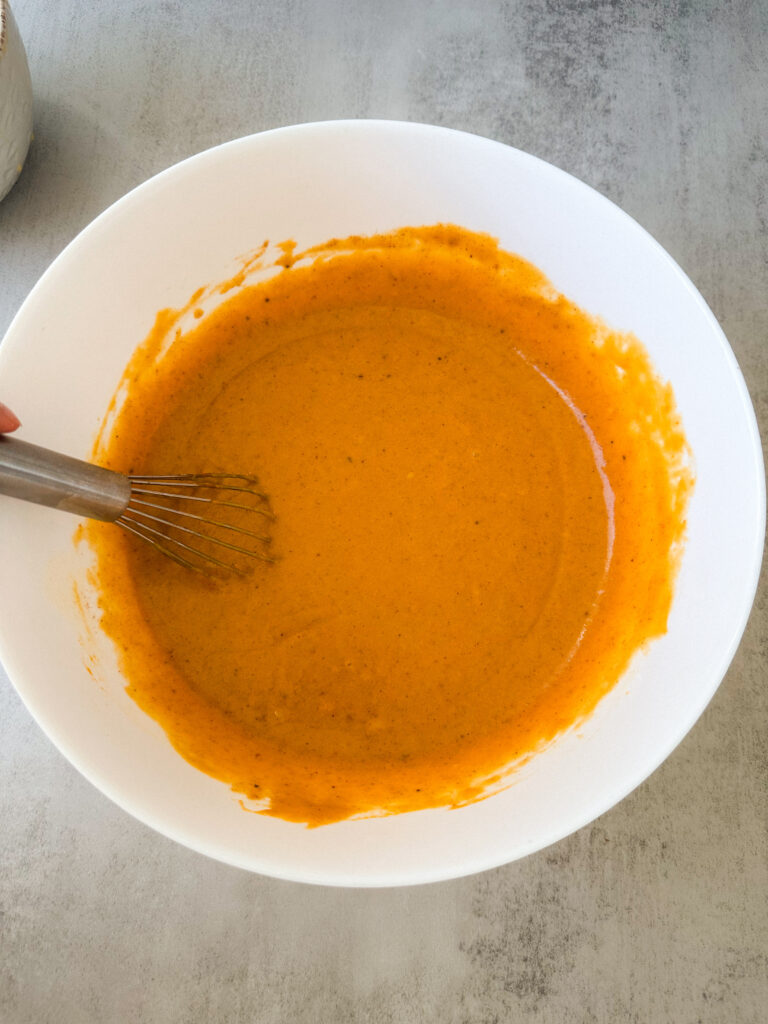 Mix batter until no streaks remain