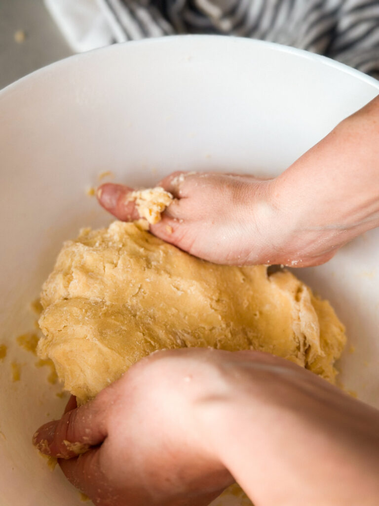 Add a little ice water if needed