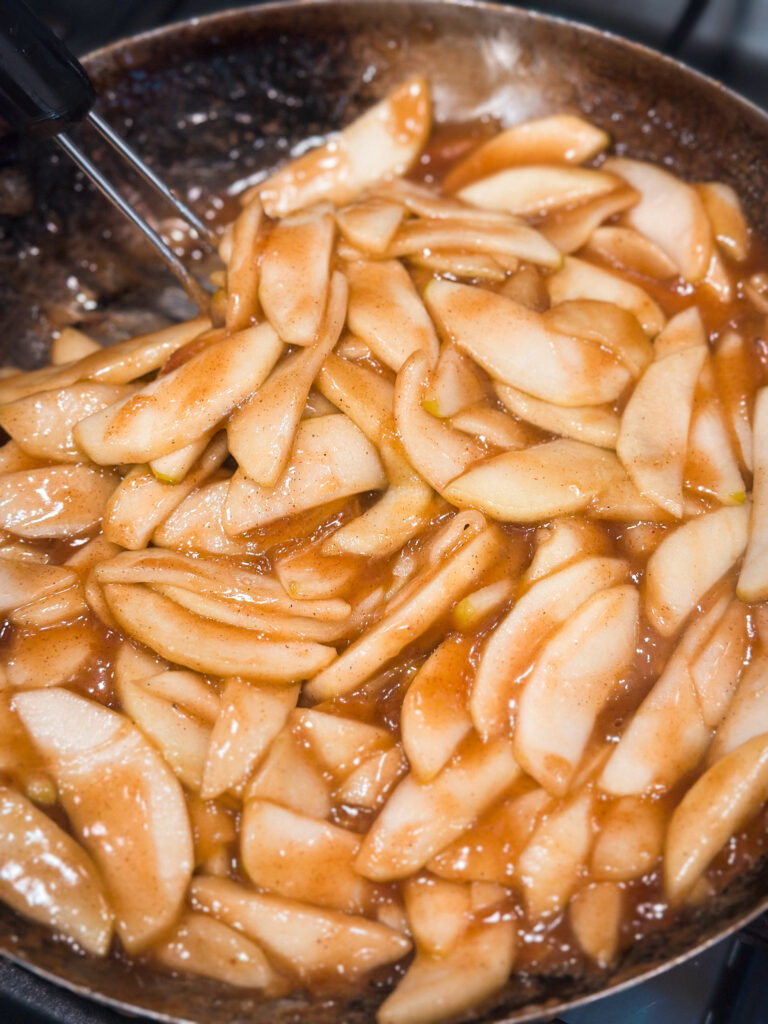 Cook apple filling stirring to avoid burning
