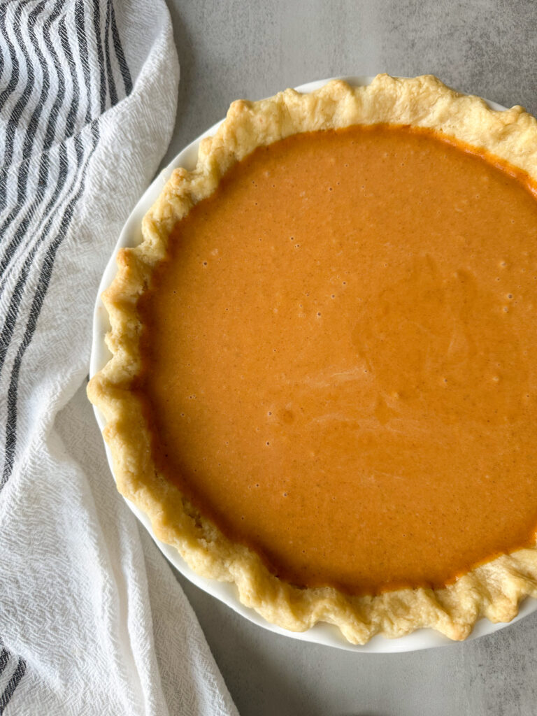 Pour into the prepared pie shell