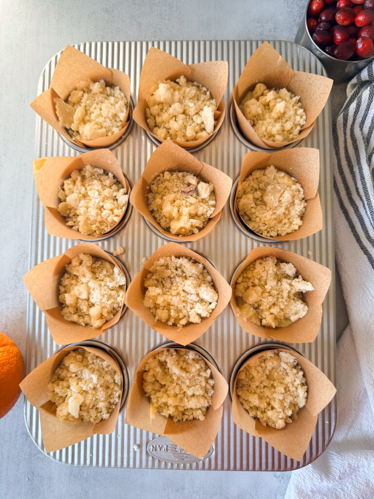 Muffins ready to be baked