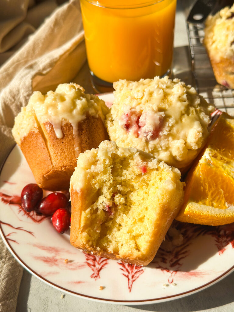 Sourdough Cranberry Orange Crumble Muffins