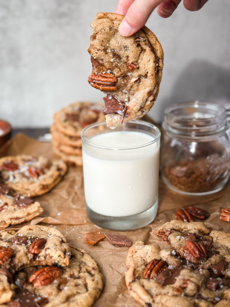 Sourdough Butter Pecan Toffee Cookies