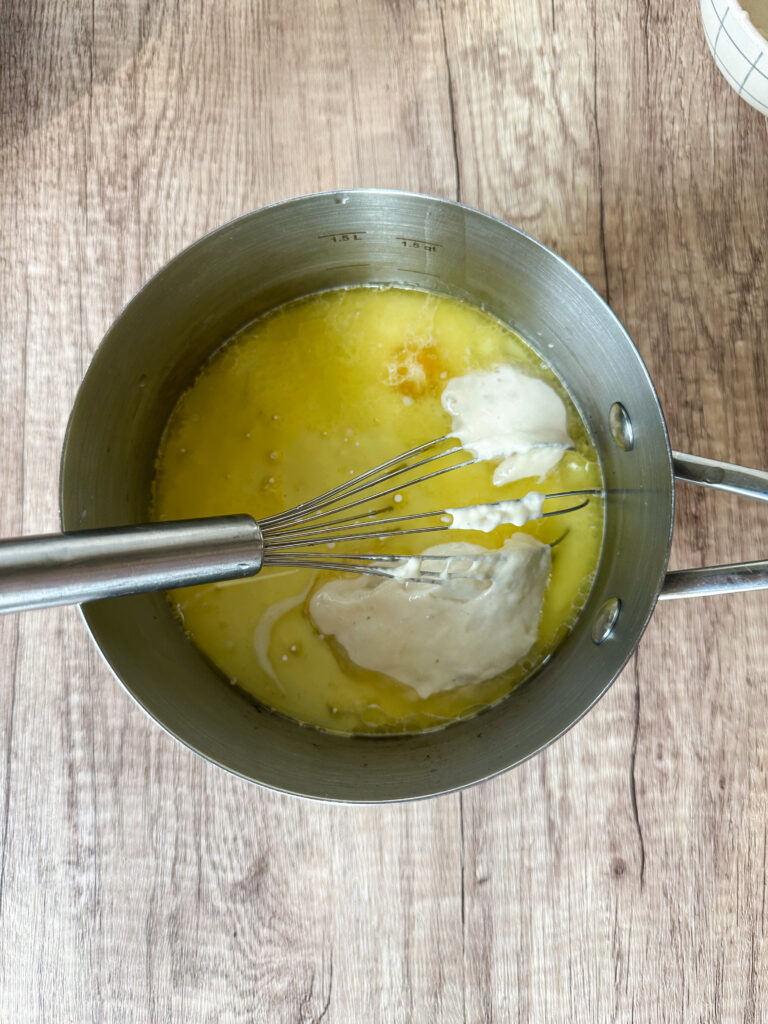 Add remaining wet ingredients 