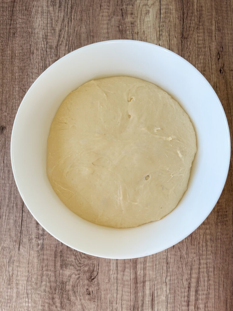 Dough after rising double