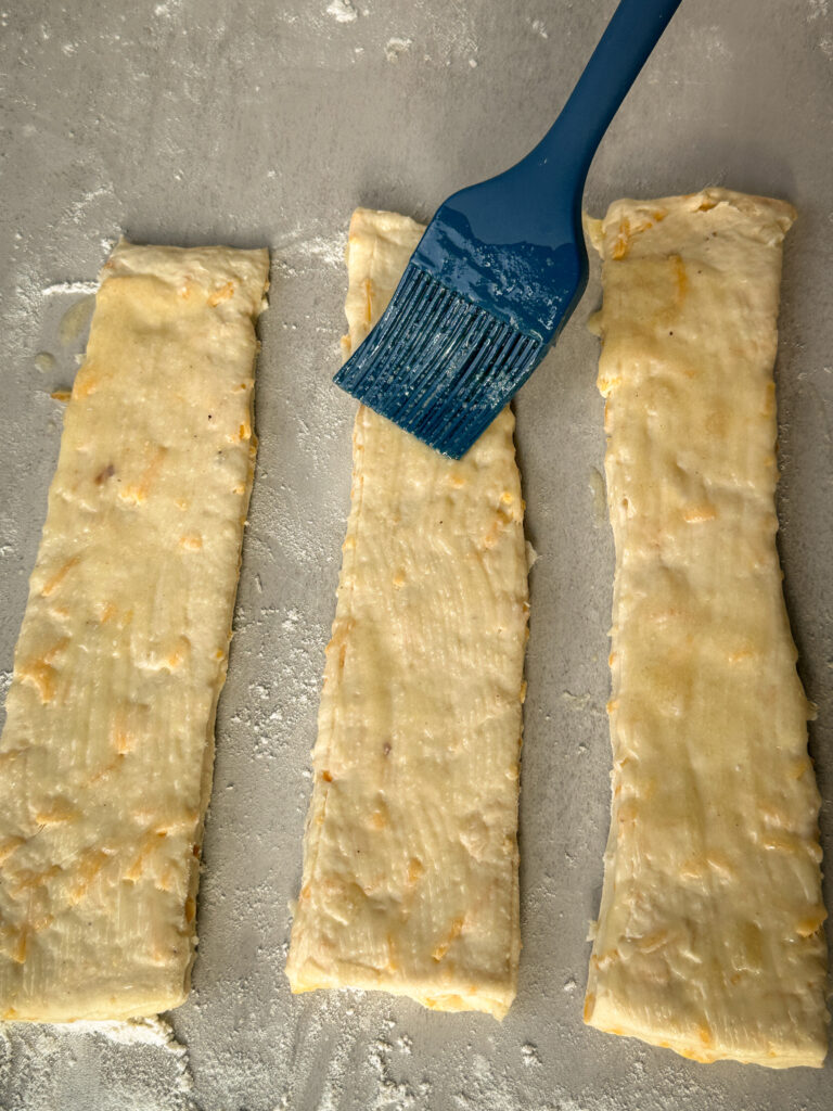 Brush tops with garlic butter