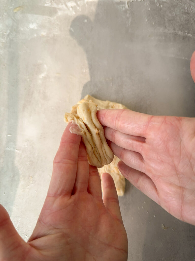 Fold each layer in half