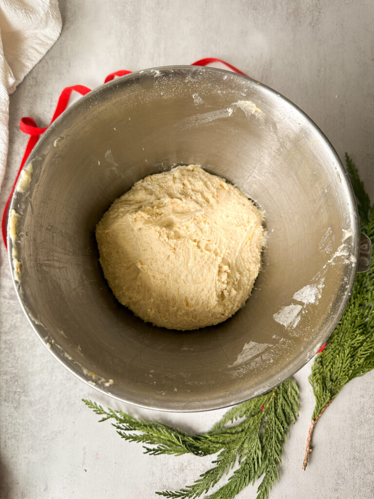 Mix dough until a smooth ball forms